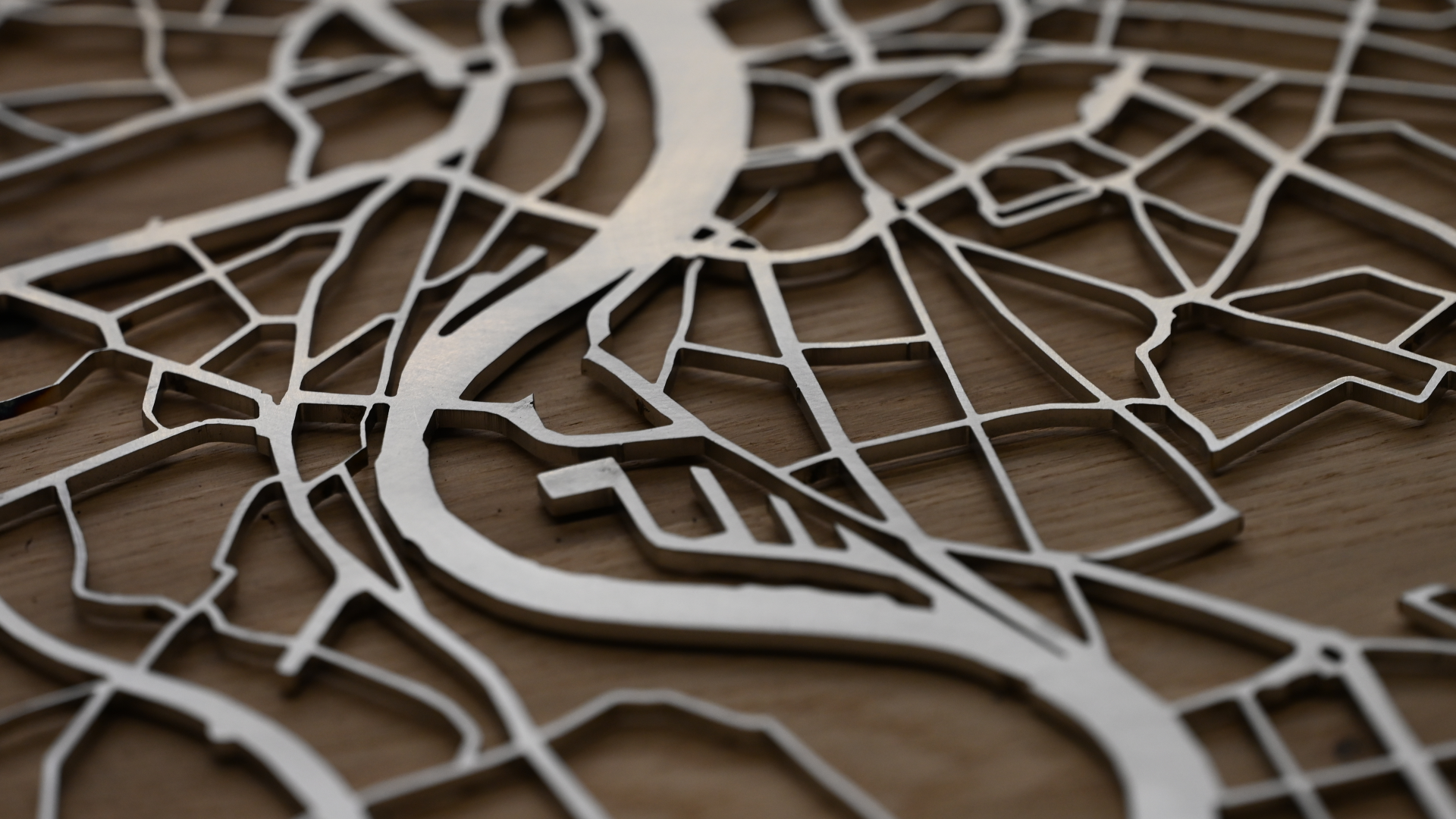 Edelstahl Stadtplan von DIEMETALLMACHER