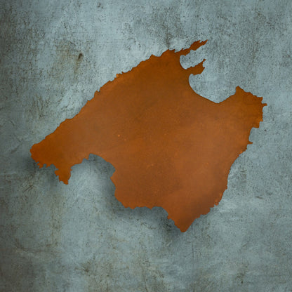 Mallorca | Wanddekoration | Edelrost Corten - Inseln aus Metall von DieMetallmacher