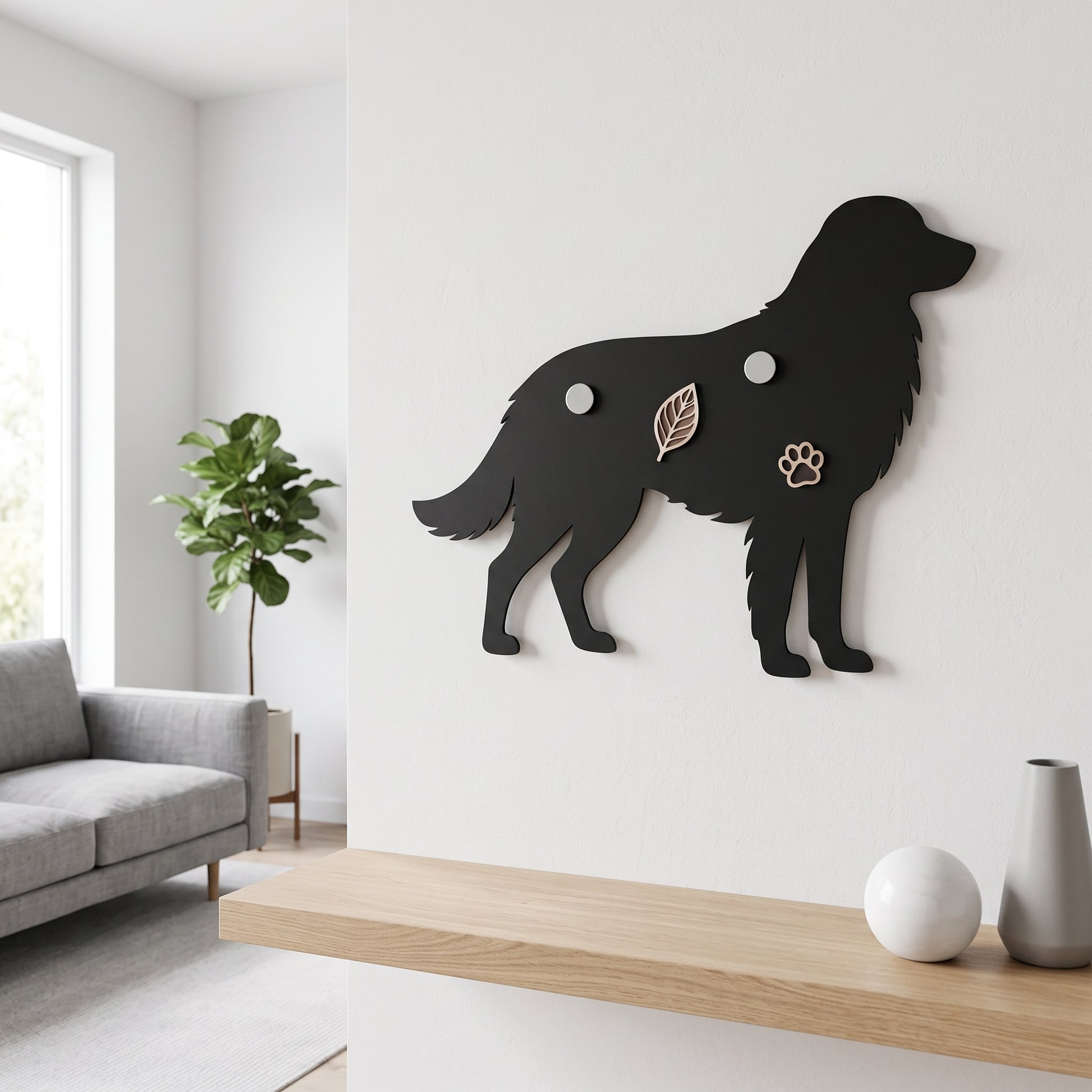 Magnettafel | Golden Retriever-Silhouette - DieMetallmacher