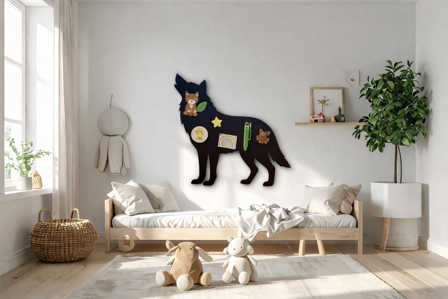 Magnettafel | Wolf-Silhouette - DieMetallmacher