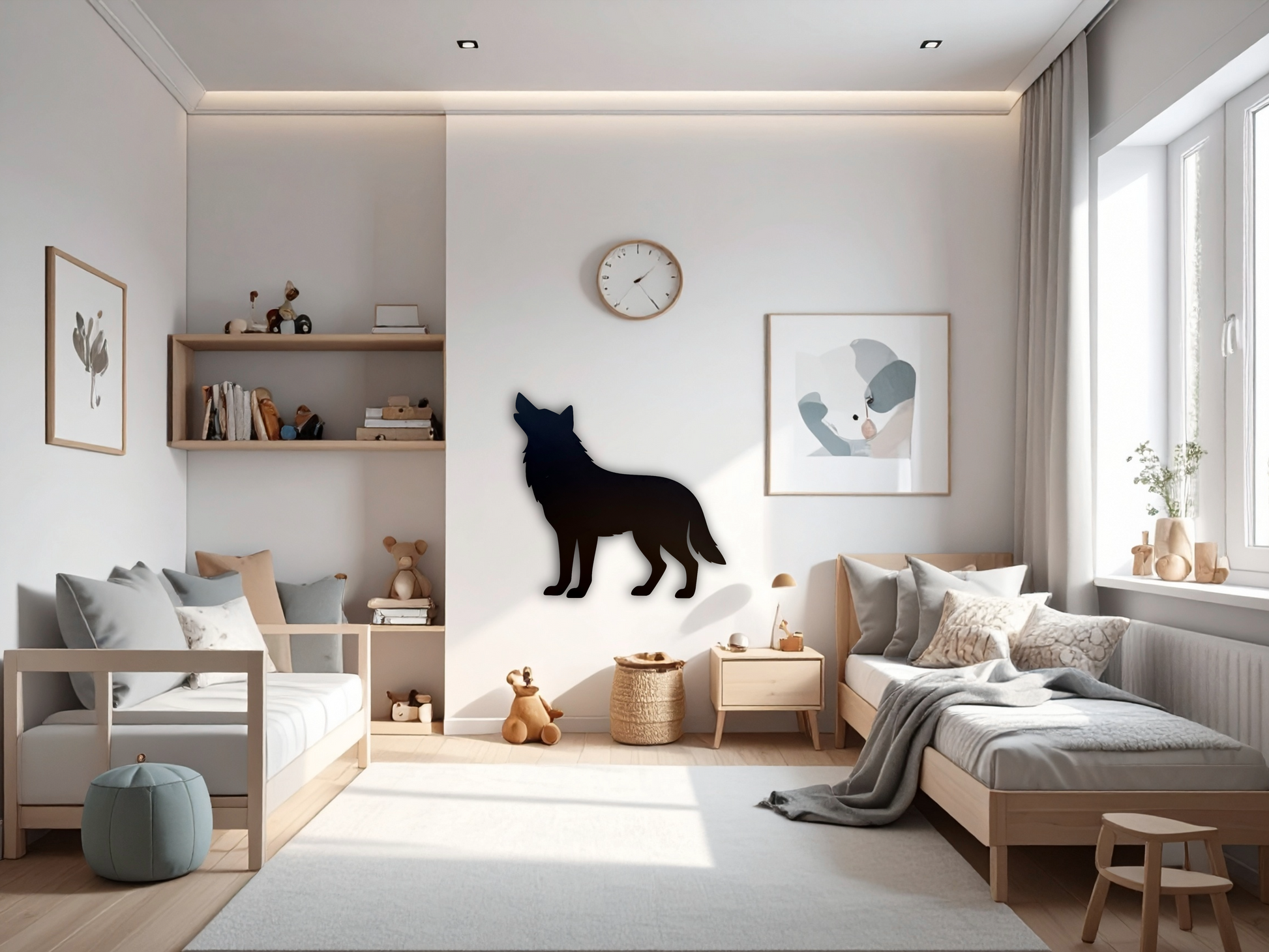 Magnettafel | Wolf-Silhouette - DieMetallmacher