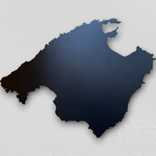 Mallorca Wanddekoration aus Metall in schwarzem Stahl